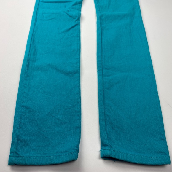 Michael Kors Turquoise Blue Straight Leg Denim Jeans Size 0 - Picture 2 of 14